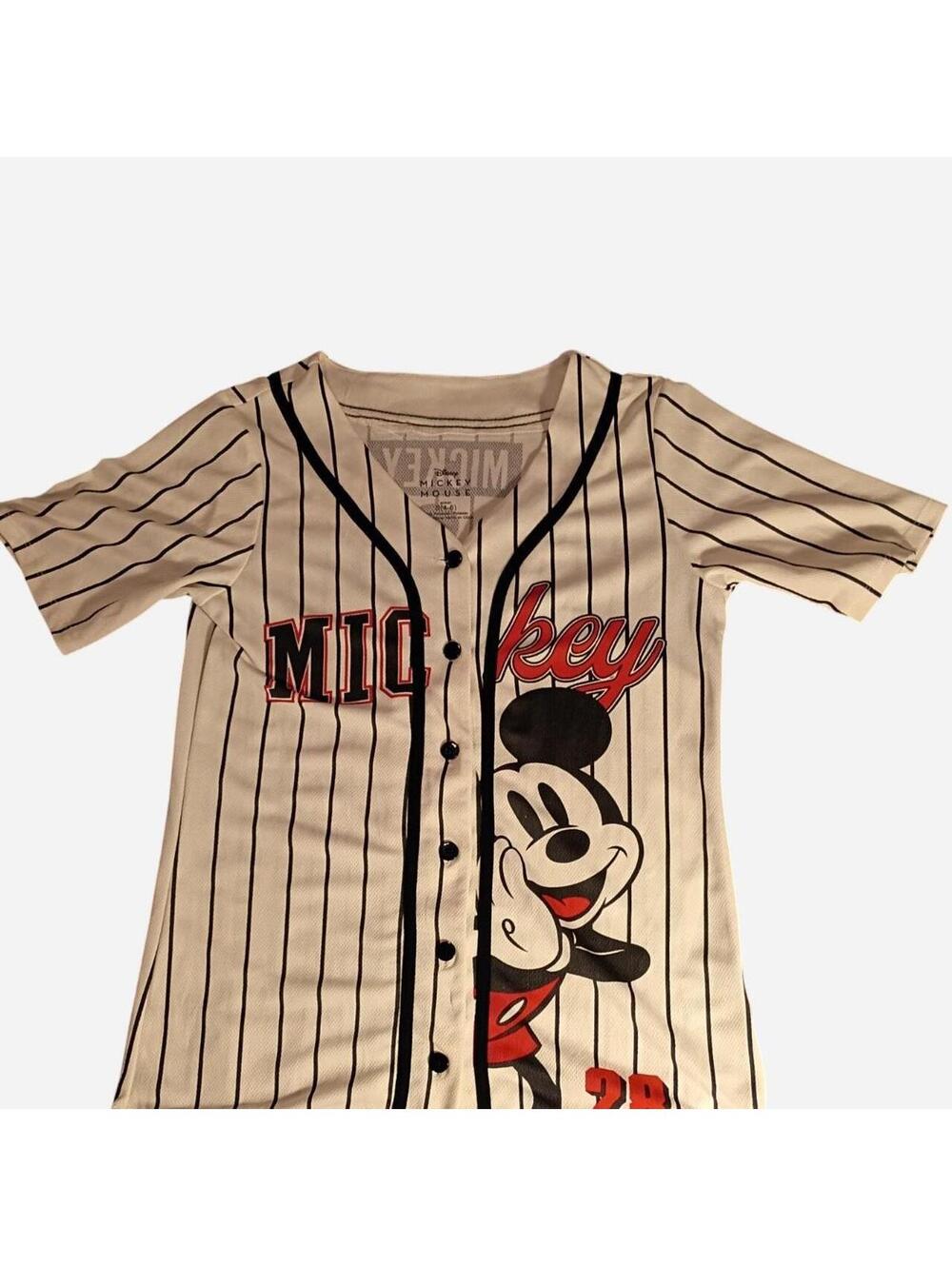 Disney Mickey Mouse Baseball Style Jersey Shirt Size S 4-6